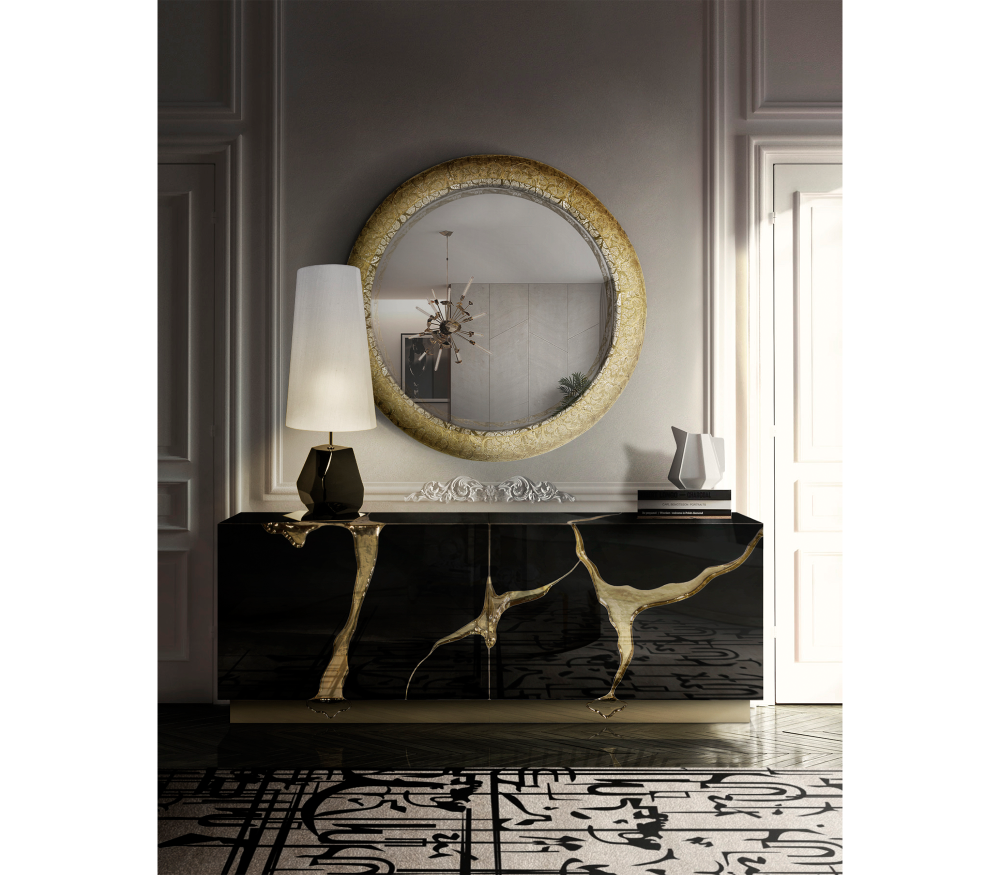 0-023 Кольцо филигранное зеркало Boca Do Lobo  - Вид №5