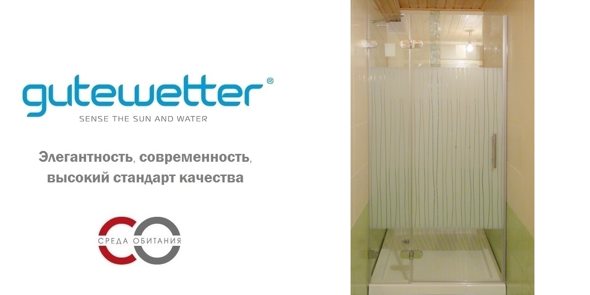 Душевая дверь в нишу 80x190 GK-002A GUTEWETTER LUX DOOR 80X190GK002A - Вид №1