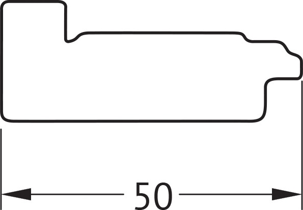 BY 7492 Зеркало в багетной раме - состаренное дерево 50 mm EVOFORM Definite - Вид №4