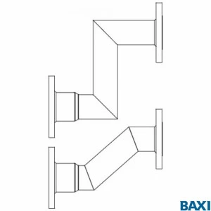 7106876- Трубы подачи/возврата в разделитель производительностью 28 м3/ч. (7106876-) BAXI