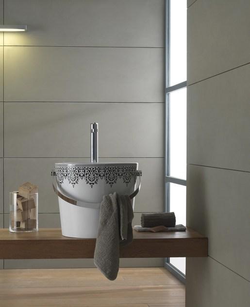 8801 - 8803 Накладная раковина на столешницу  овальная Scarabeo Ceramiche Bucket - Вид №5