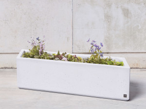 Прямоугольная бетонная плантатор