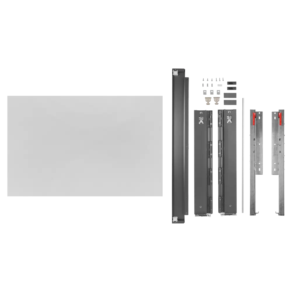 Выдвижной ящик с доводчиком 80x11x50 см KONSENSA ЛДСП/металл цвет серый Flowbox STLM-2039076 - Вид №4