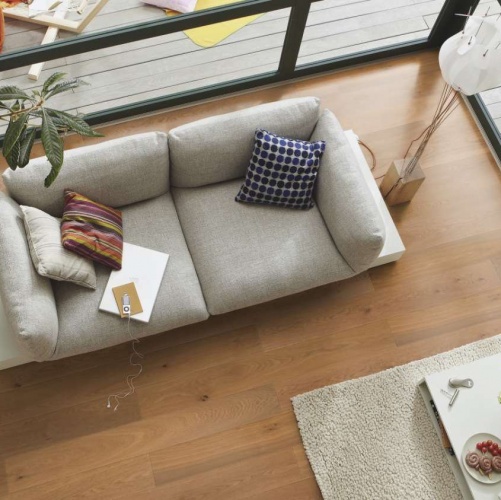 Паркетная доска Meister PS 300 Закопченый лайт 8241 Дуб Рустик с брашью (Текстурированная) 1187х142 мм 2300200079 - Вид №6