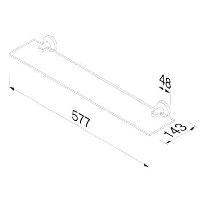 Стеклянная полка для ванной Geesa Nemox ARCH-00074923 - Вид №3