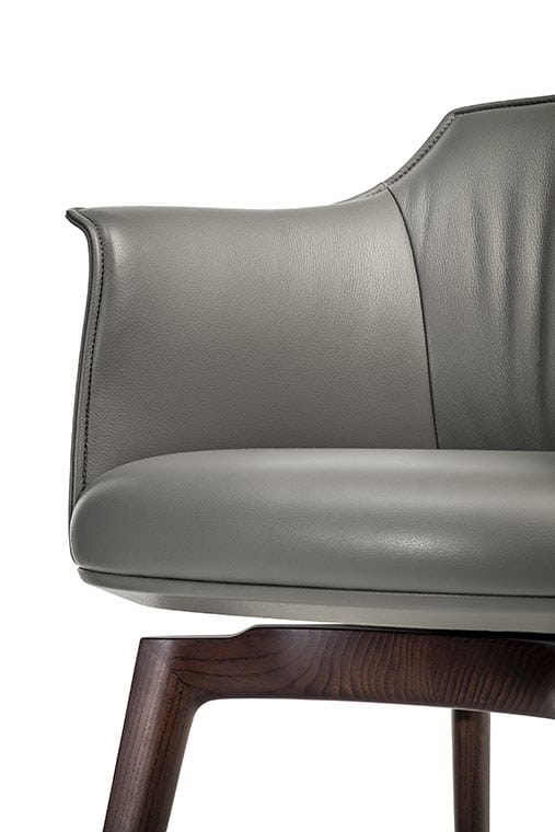 Кожаное вращающееся кресло с подлокотниками Poltrona Frau коллекция-диваны и кресла ARCH-00012687 - Вид №5