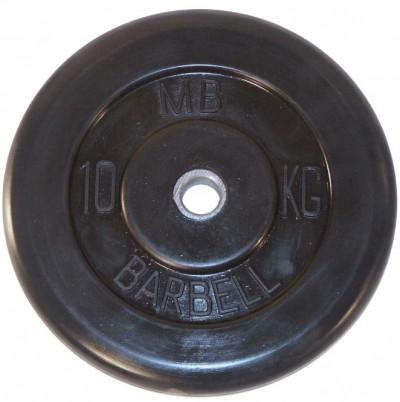 MB26-10 Диск обрезиненый черный mb barbell mb26-10 MB Barbell  - Вид №1