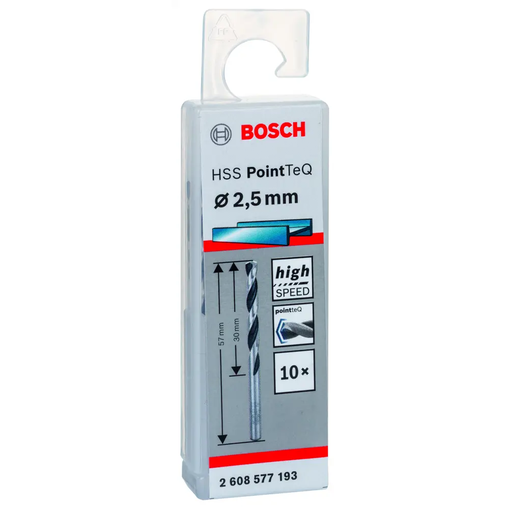 Набор свёрл по металлу Bosch PointTeQ 2.5x57 мм, 10 шт. 83433552 STLM-2166623 BOSCH PROFESSIONAL 