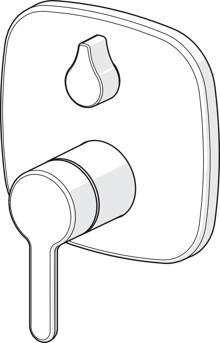 Oras 3088 Панель смесителя для ванны и душа 3088 Inspera Хром  - Вид №2