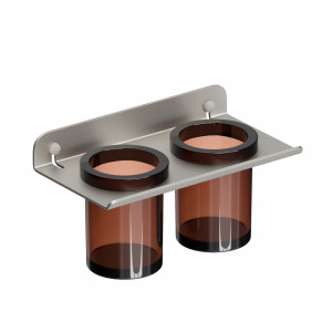 185597 Держатель для 2х стаканов 24 см цвет Серый Sonia QUICK Испания