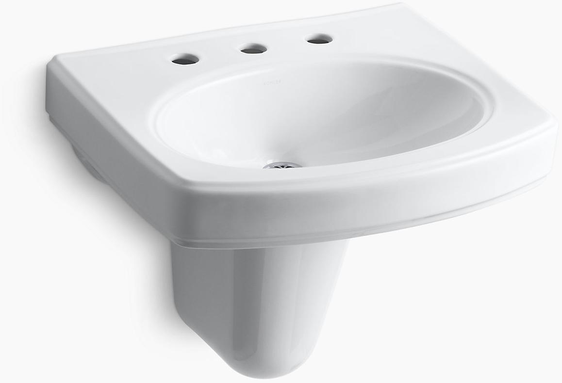 KOHLER Настенная раковина для ванной комнаты Pinoir, 8 шт. K-2035-8-0  - Вид №1