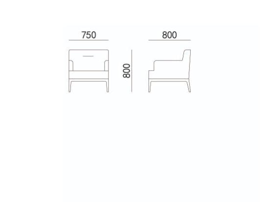Тканевое кресло с подлокотниками HC28 maison Earl ARCH-00019944