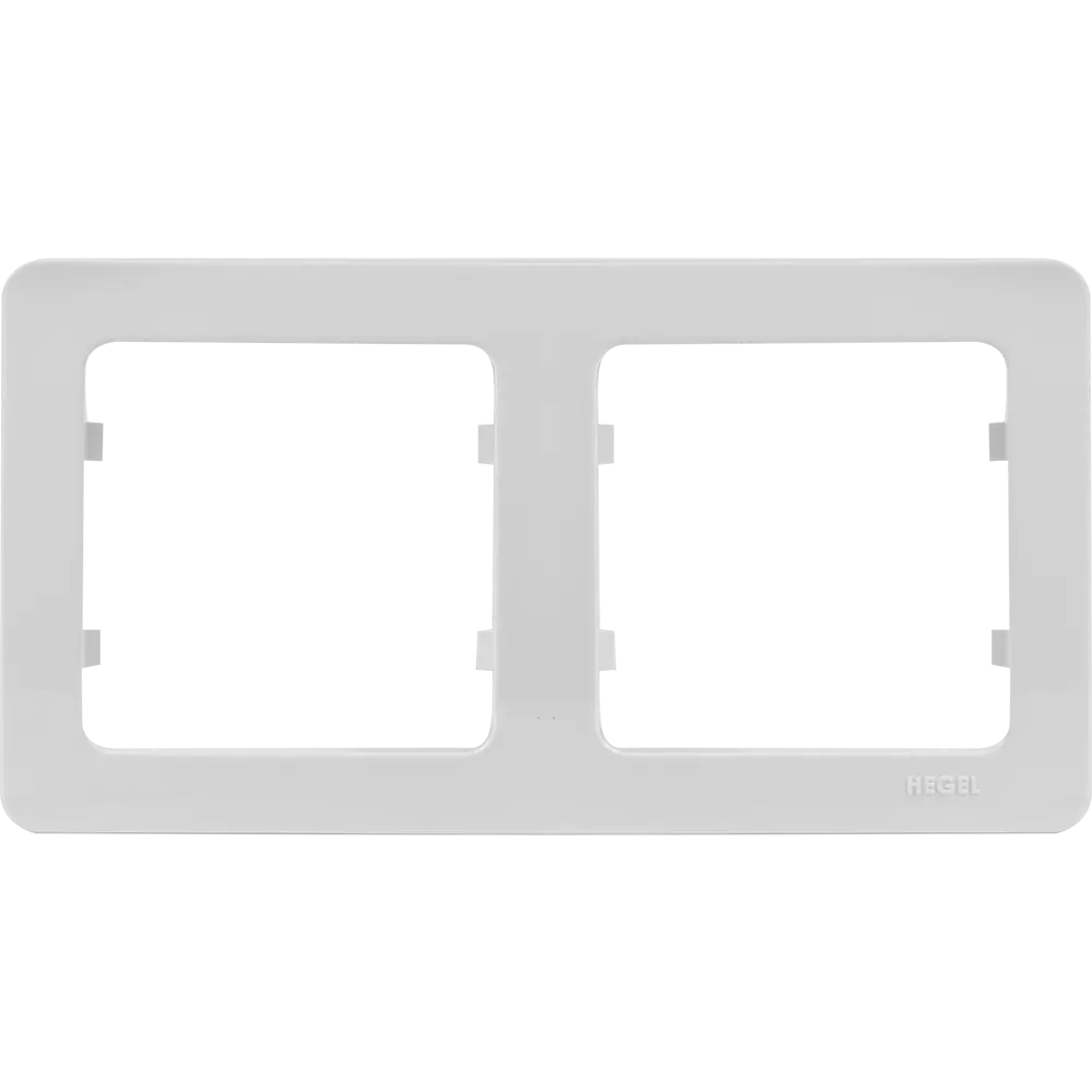 Рамка для розеток и выключателей Hegel Мастер 2 поста цвет белый STLM-2140956 - Вид №1
