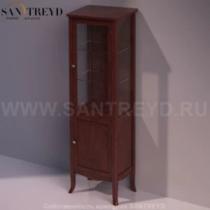Шкаф с витриной ARCADE орех