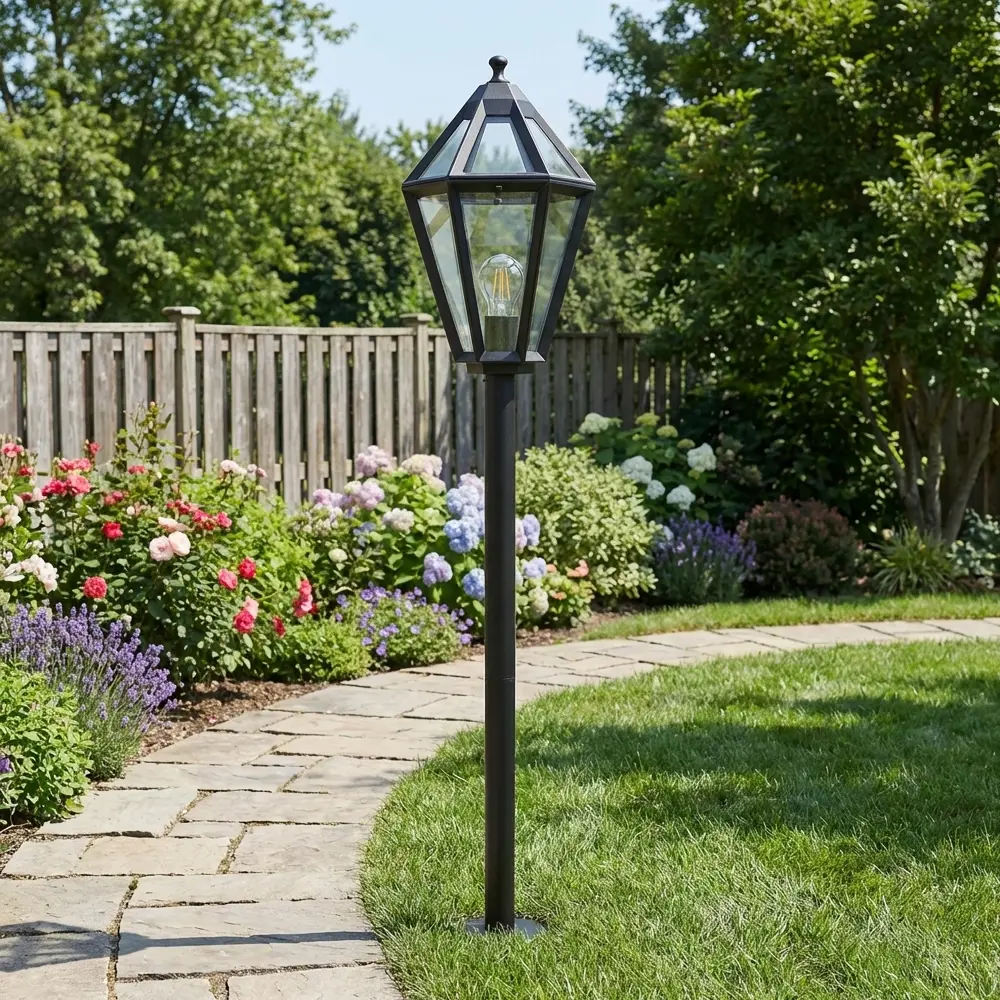 Маленький фонарный столб уличный KREAFORTA Radley 120 см цвет черный STLM-2163965 - Вид №1