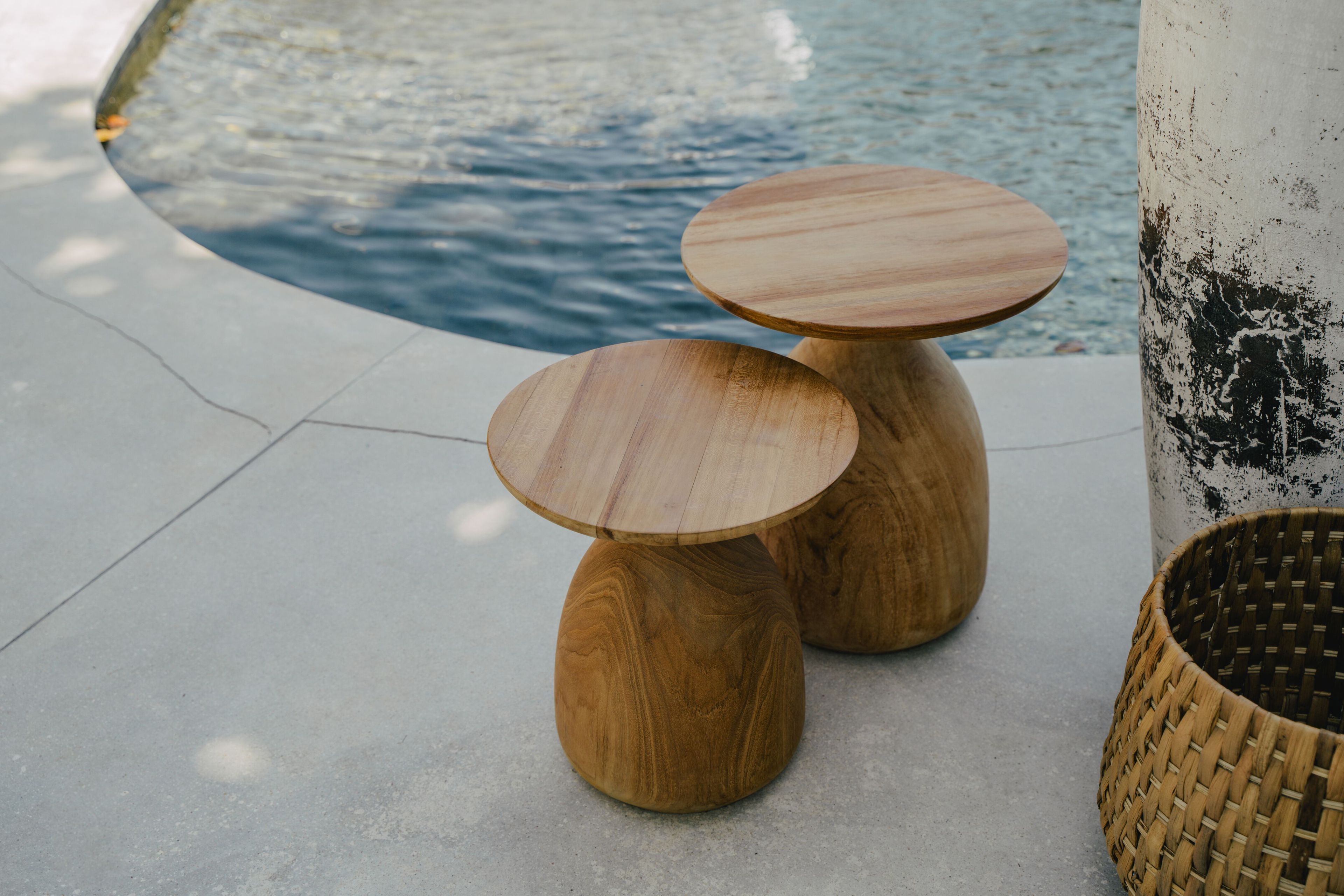 Круглый журнальный столик из массива дерева cbdesign кегли ARCH-00116571 - Вид №4