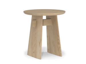 Высокий круглый журнальный столик из ясеня