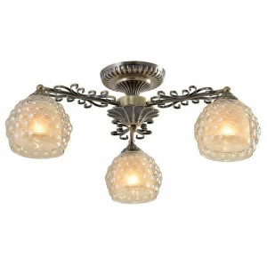 Потолочная люстра IDLamp Bella 285/3PF-Oldbronze IDLAMP BELLA OLDBRONZE 183443 Белый