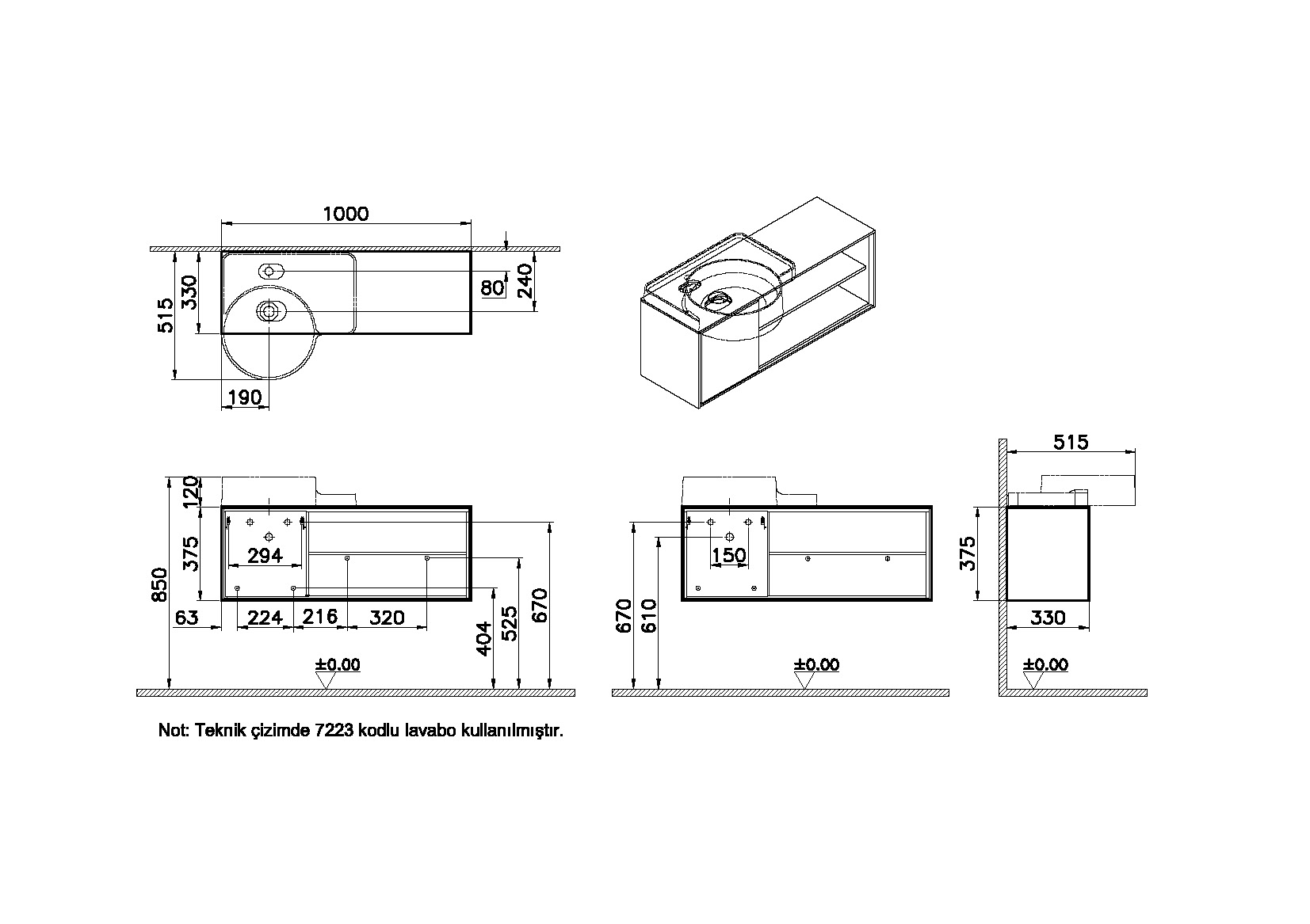 62415 Раковина Vitraglobal Voyage - Вид №1