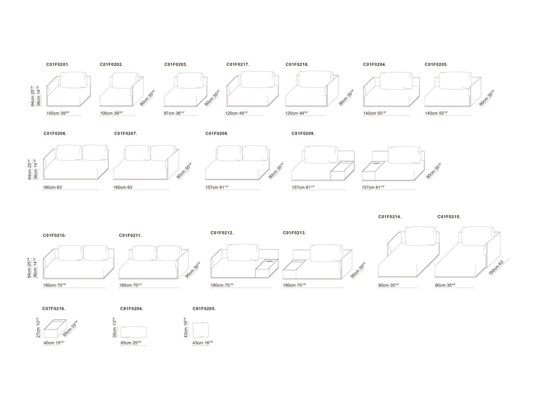 Модульный тканевый диван с отсеком для хранения CAMERICH ELAN ARCH-00039169 - Вид №6