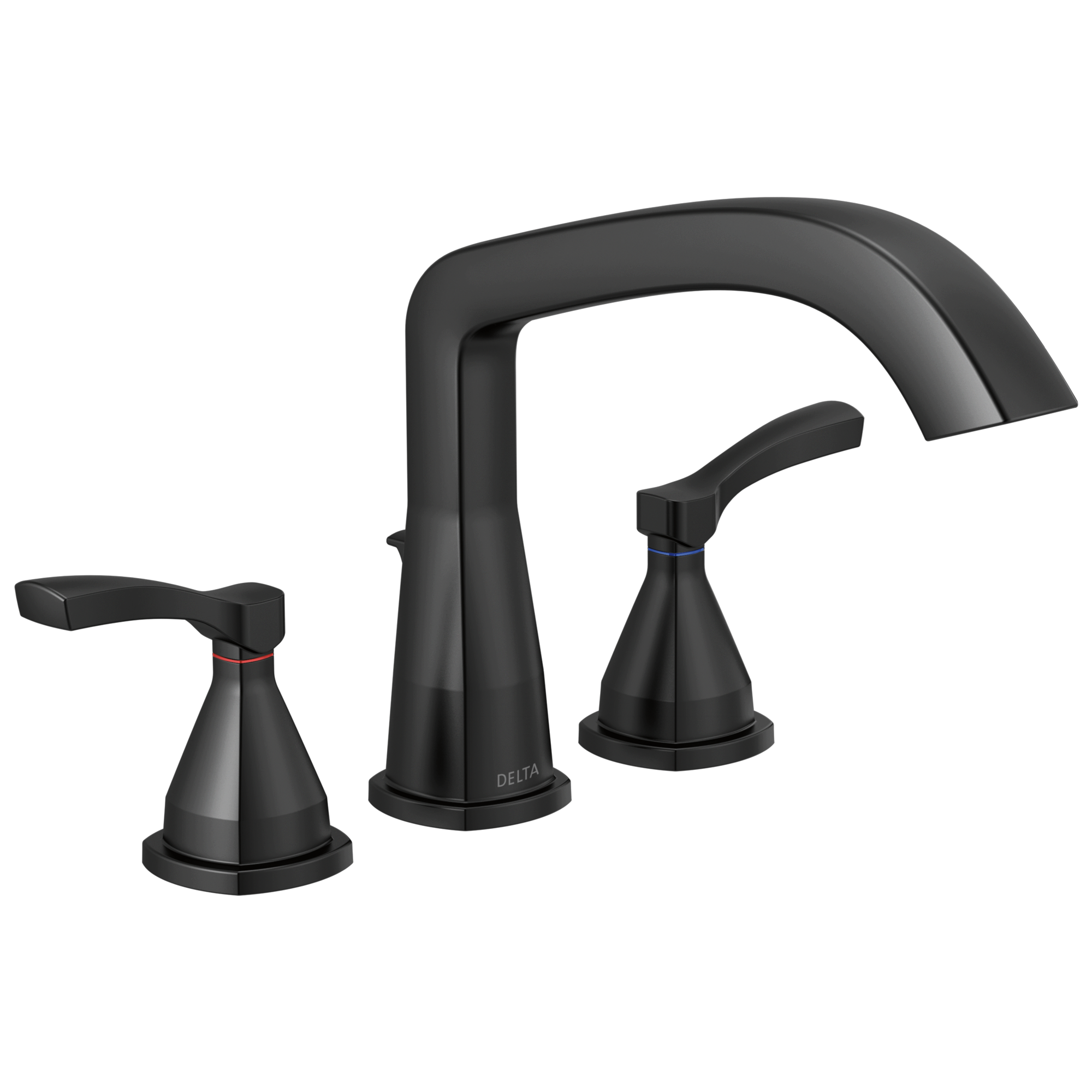 T2776-BL Отделка римской ванны с тремя отверстиями Delta Faucet Stryke Матовый черный 