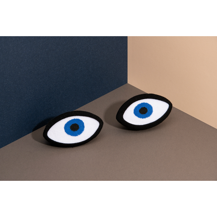 DYEYESOBL Носки eye, голубые Doiy  - Вид №2