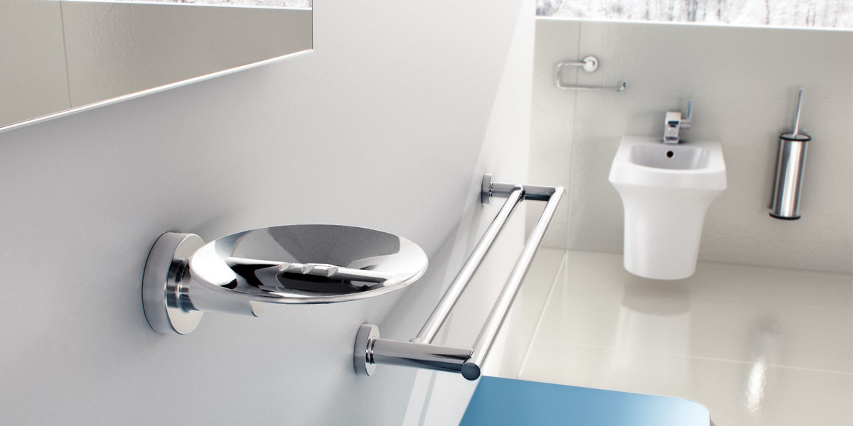 Sonia Мыльница металлическая закрытая настенная Tecno Project Хром 116942 - Вид №1