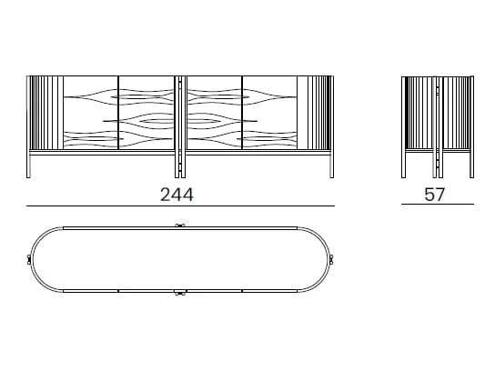 Деревянный шкаф с распашными дверями Bizzotto Italia Atmosphera ARCH-00021210 - Вид №4