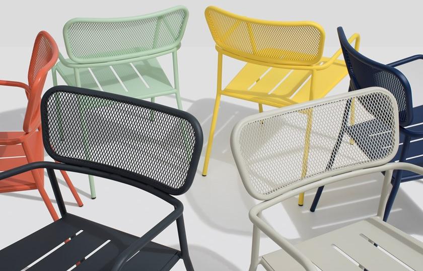 Garda Furniture Штабелируемый металлический садовый стул со встроенной подушкой Totem Gt01be - Вид №5