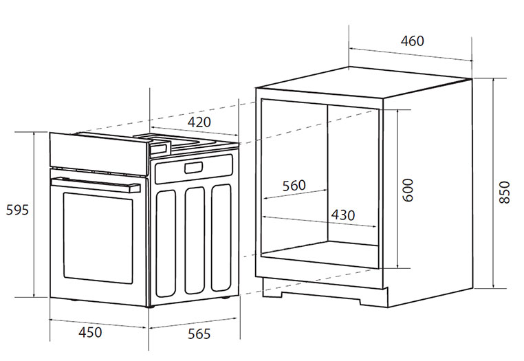 5370053 Электрический духовой шкаф ZUGEL ZOE452B черный STDN-0056953 - Вид №15