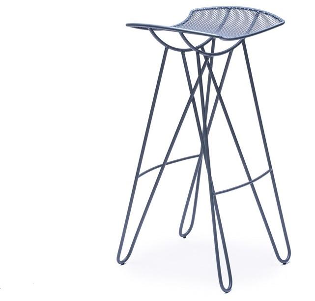 Garda Furniture Высокий металлический табурет с подставкой для ног Lei Gl01be - Вид №3