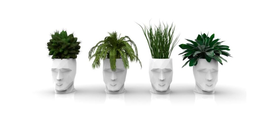 070275 Кашпо матовое белое 70см Vondom Adan - Вид №2