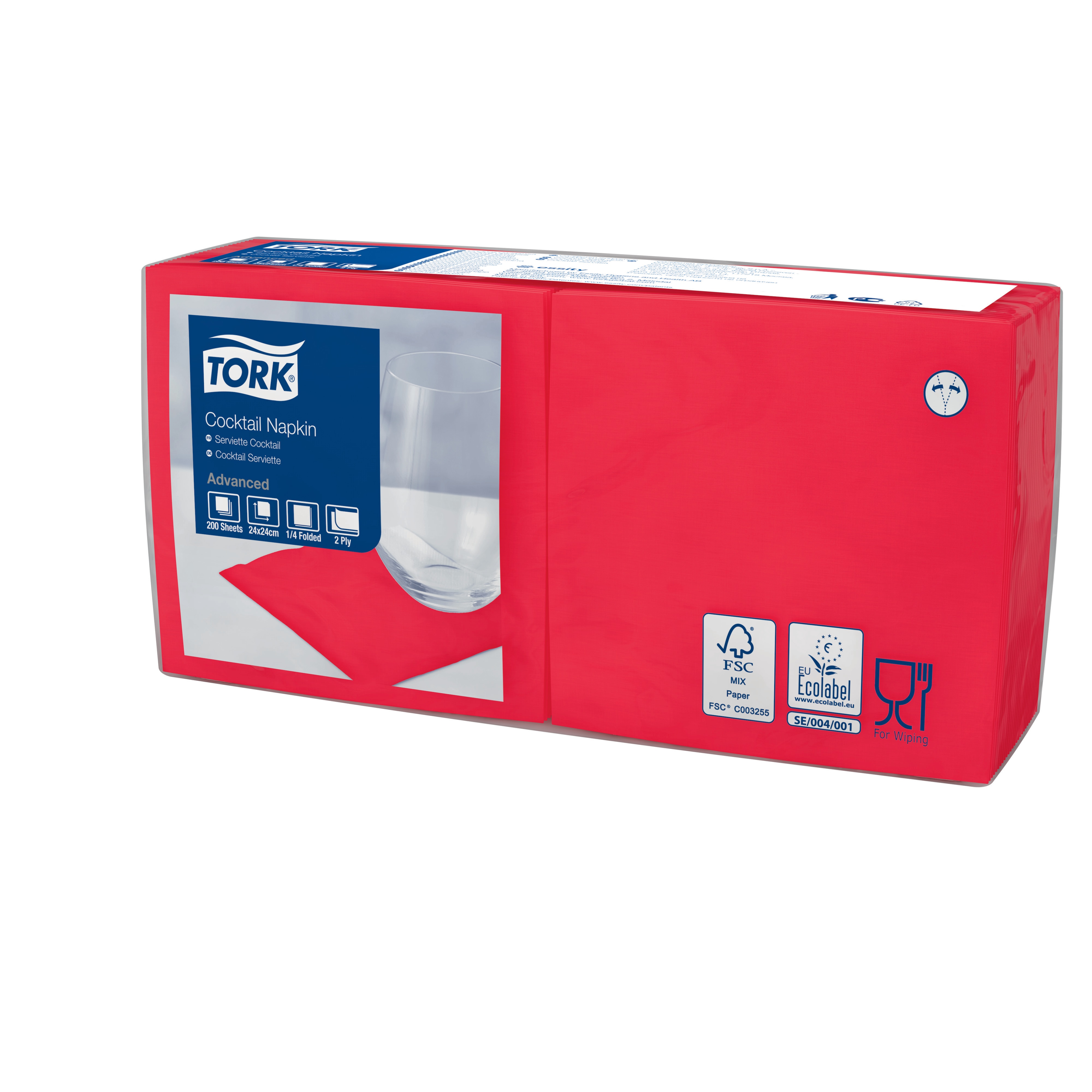 47782639 Красная коктейльная салфетка Tork  - Вид №1
