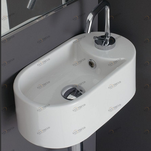 8093B Подвесная раковина настенная овальная Scarabeo Ceramiche  белая 