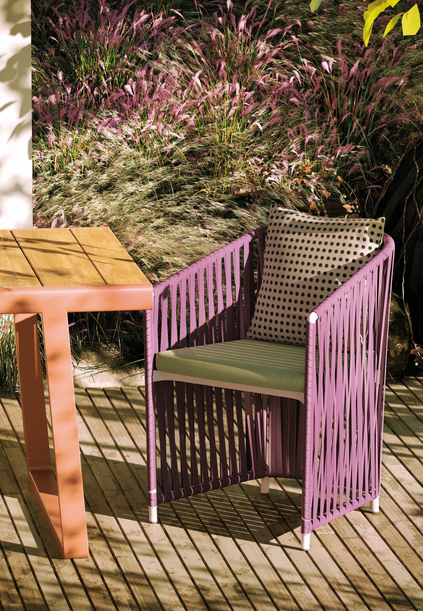 Садовый стул с подлокотниками Kettal Bitta Lounge ARCH-00067006 - Вид №1