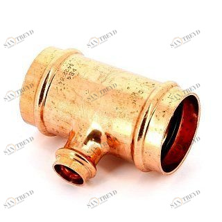 Тройник пресс 54x22x54 медный IBP P513005422054
