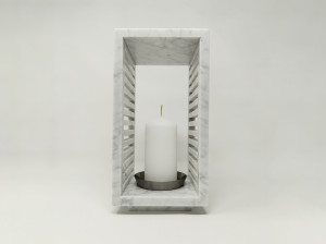 Каррарский мраморный фонарь / подсвечник