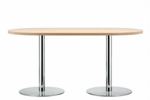 Thonet Овальный стол из стали и дерева S 1123