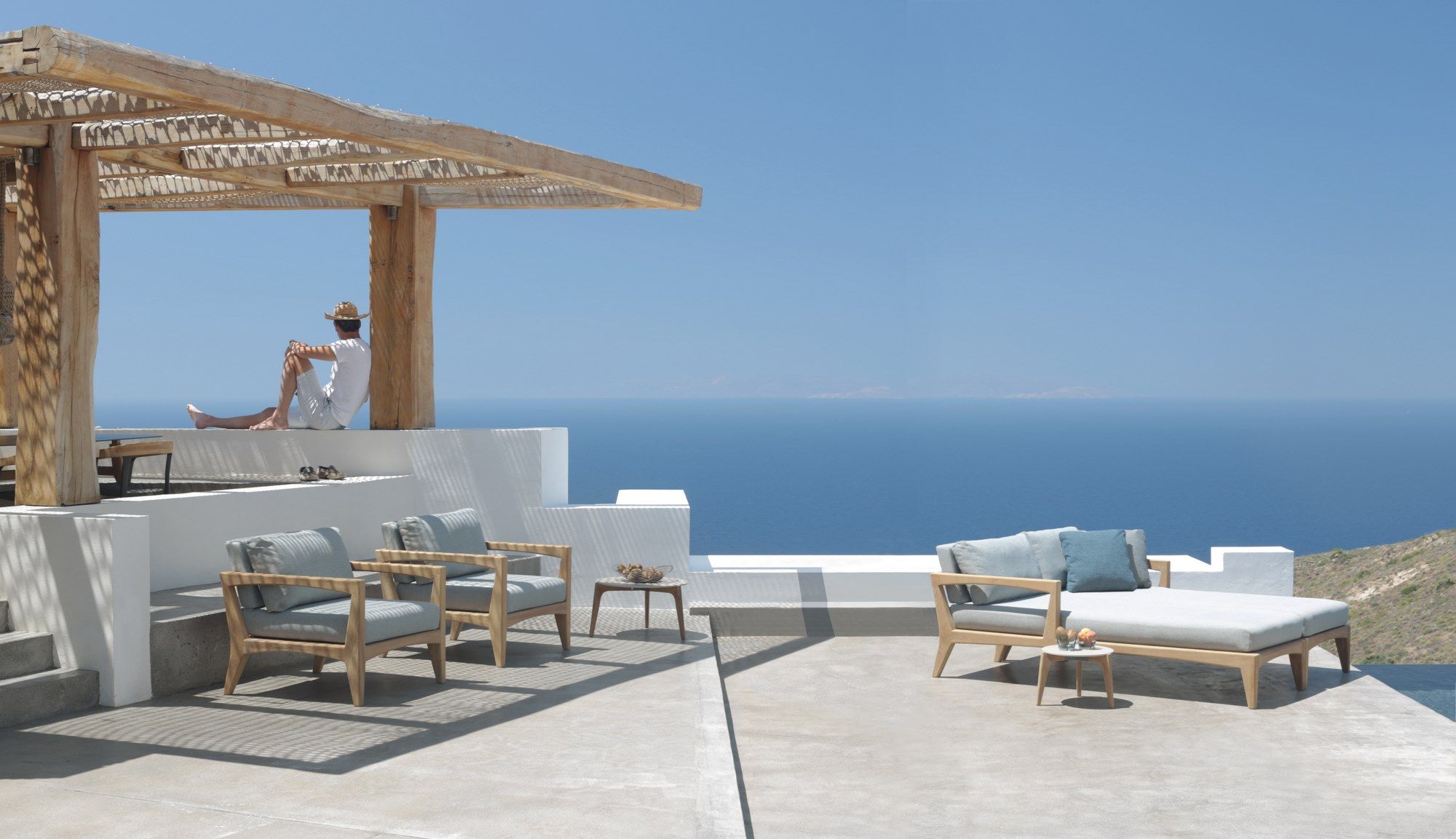 Мягкое тканевое садовое кресло с подлокотниками Royal Botania Zenhit lounge ARCH-00003753 - Вид №2