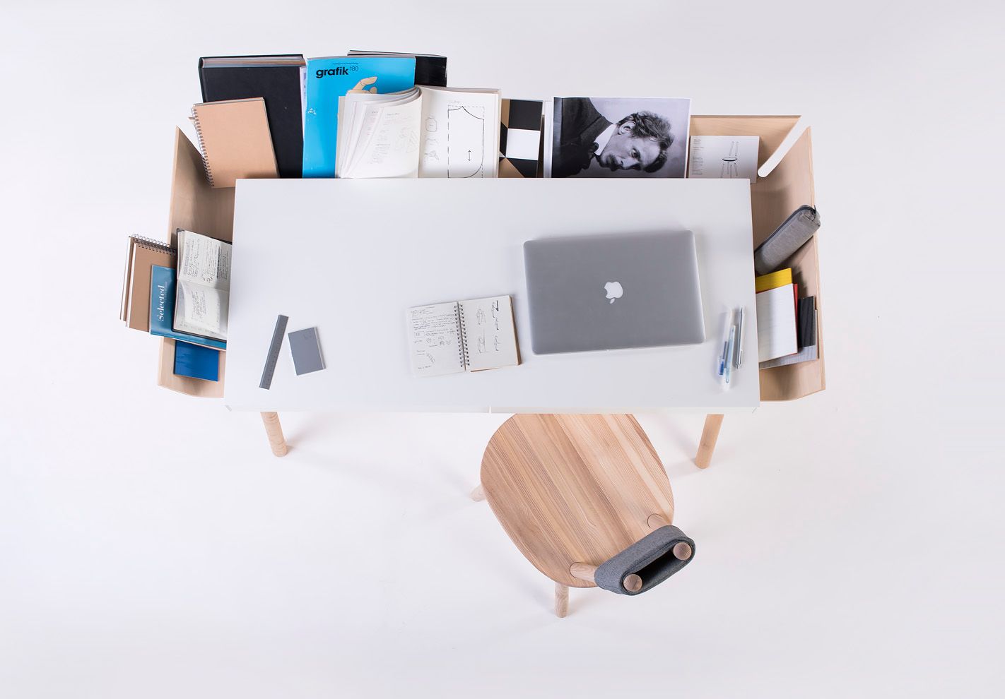 Деревянный стол с ящиками EMKO MY WRITING DESK ARCH-00034855 - Вид №1