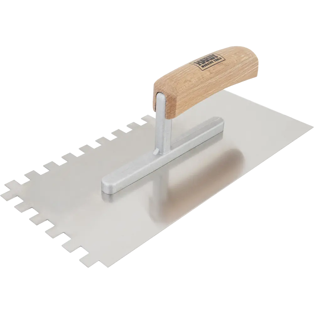 Гладилка зубчатая из нержавеющей стали Hardy 0800-252810 130x280 мм, зуб 10x10 мм STLM-2094440