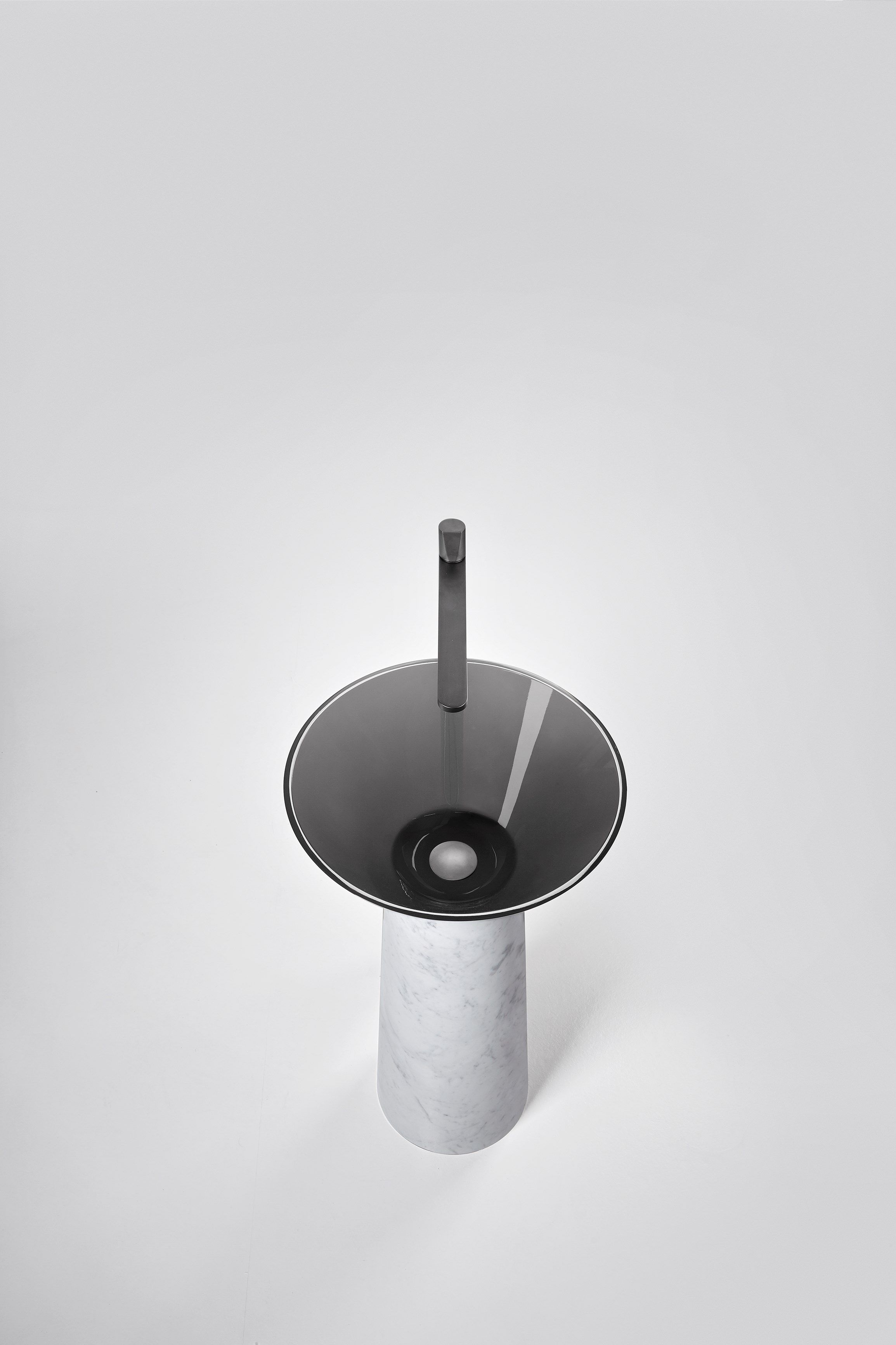 Каррарский мрамор отдельно стоящий круглый умывальник Antoniolupi ALBUME11 + ALBUME21 ARCH-00060600 - Вид №2