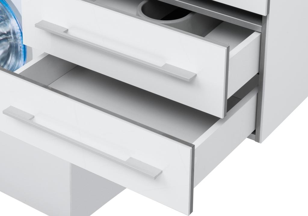 Тумба с раковиной Aquanet Верона 120 R белый (подвесная, 2 ящика) 0017666700239568 - Вид №14