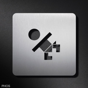 PS1101S Знак пиктограммы для детской комнаты с мягкими краями, 16 x 16 см PHOS