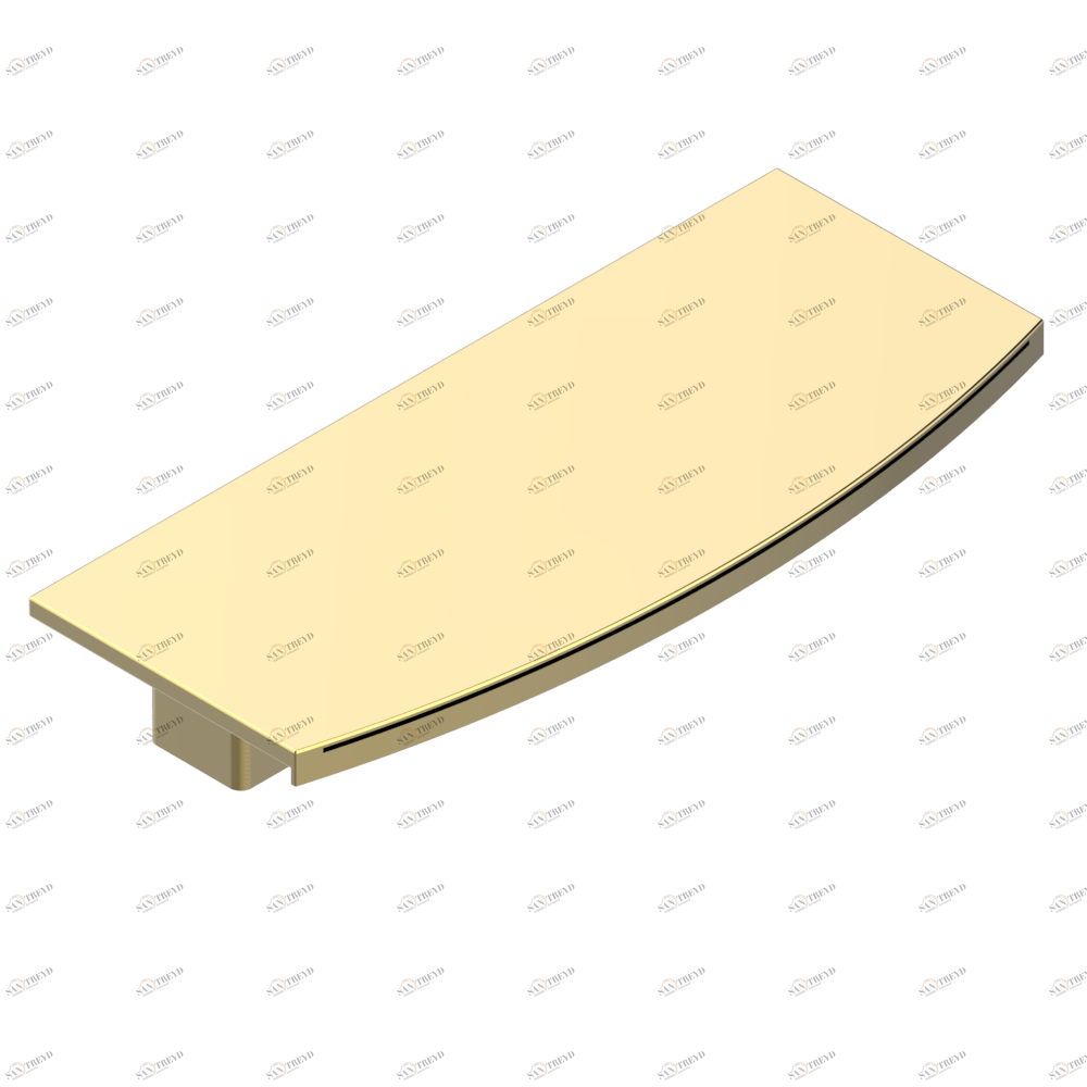 A33-29NIA/E Излив водопадный устанавливаемый на борту ванны 350 мм Thg-paris Bambou с чёрным хрусталём Золото A33 29NIA/E CAT.F