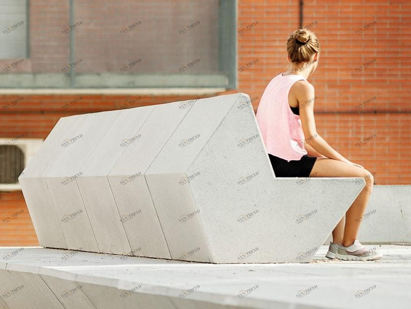 URBIDERMIS Бетонная скамья со спинкой 108 sun-id-1437909