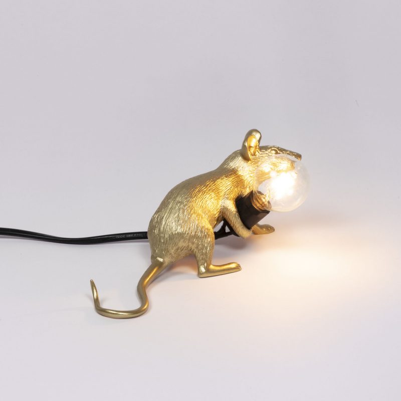 Настольная лампа 8,1х6,2 см золотая Mouse Lamp Gold Lop 15072 GLD SELETTI ЖИВОТНЫЕ, МЫШЬ 00-3882459 Золото  - Вид №7