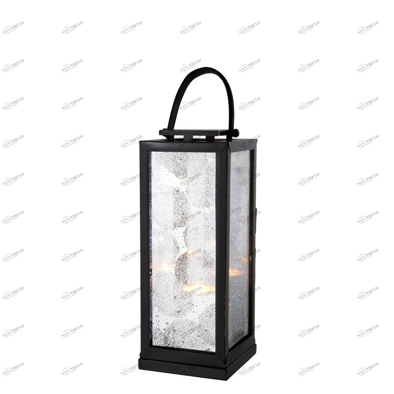 Подсвечник-фонарь черный с матовым стеклом Mandola S от Eichholtz EICHHOLTZ EICHHOLTZ 060336 Черный 