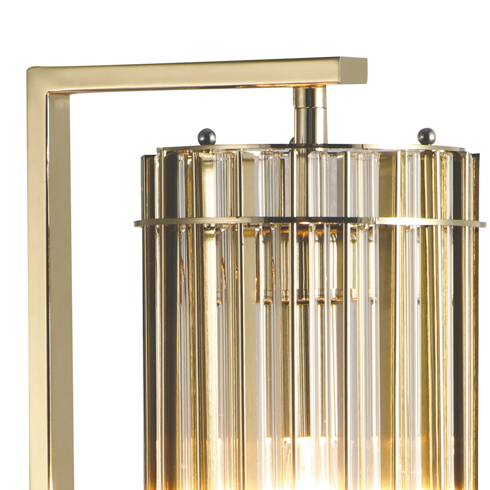 Настольная лампа Pimlico gold от Delight Collection прозрачная с золотом KG0772T-1 DELIGHT COLLECTION ИНТЕРЬЕРНЫЕ 244911 Прозрачный;золото  - Вид №1