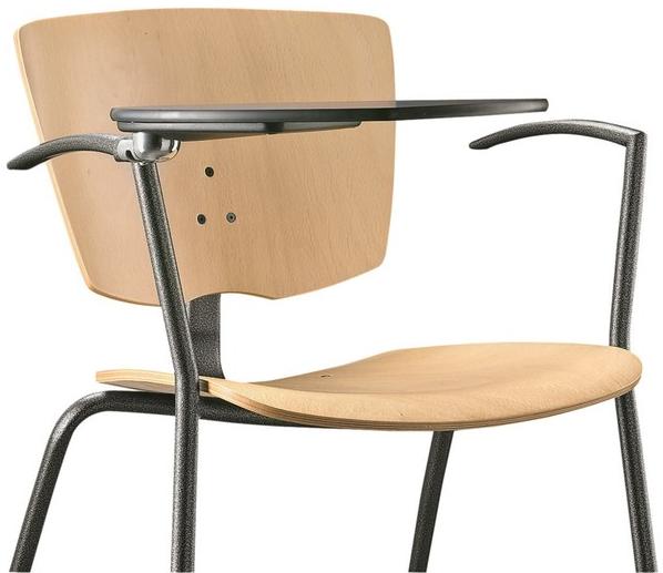 TALIN Стул для конференций штабелируемый из фанеры с подлокотниками с клапаном Vekta sun-id-1418551 - Вид №1